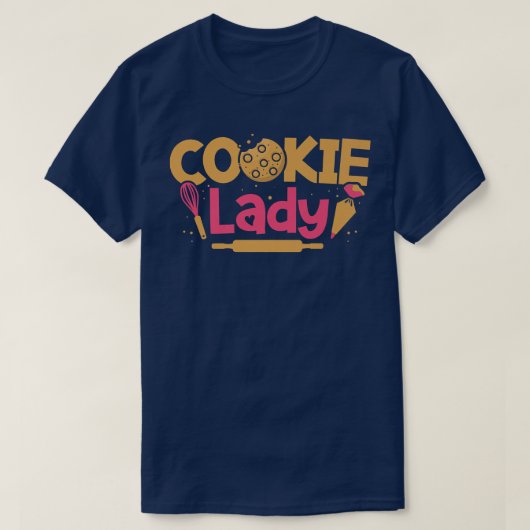 Cookie Lady Baking Pastry Lover Baker Chef Sweet T Tシャツ (デザイン正面)