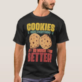 Cookie Make Everything Cookie EaterレトロCookie Tシャツ (正面)