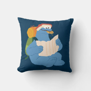 Cookie Monster が地図を読んでいる クッション