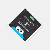 Cookie Monster | 1st Birthday スタンダードカクテルナプキン (角)