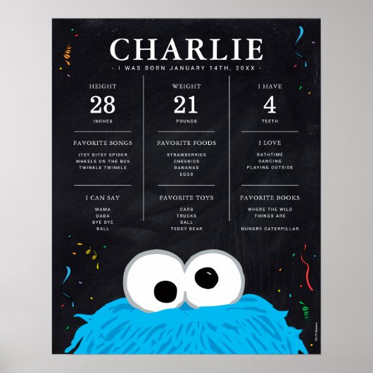 Cookie Monster | 1st Birthday Milestone ポスター (正面)