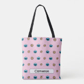 Cookie Monster and Cookies Pink Pattern トートバッグ (裏面)