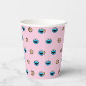 Cookie Monster and Cookies Pink Pattern 紙コップ (右)