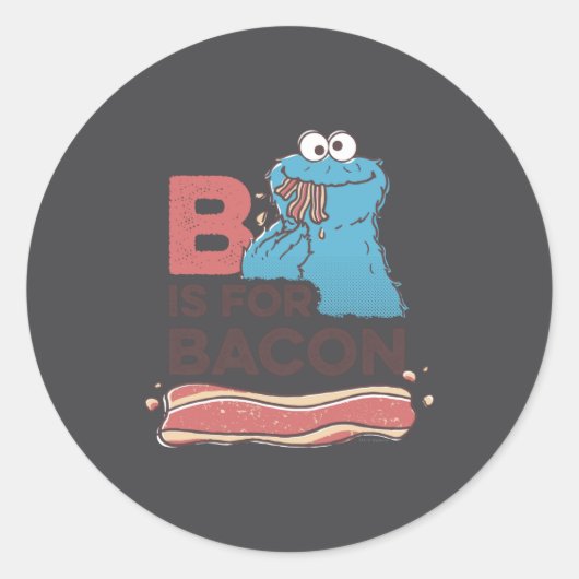 Cookie Monster B はバコンのB ラウンドシール (正面)