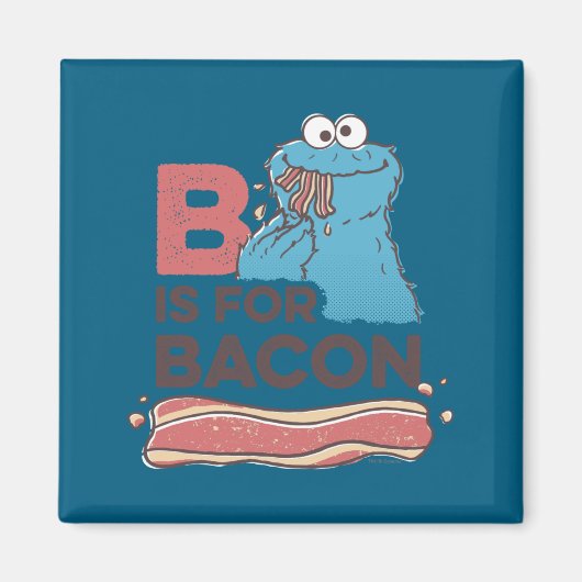 Cookie Monster B Is For Bacon マグネット (正面)