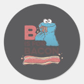 Cookie Monster B Is For Bacon  ラウンドシール (正面)