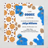 Cookie Monster Baby Shower Invitation 招待状 (正面/裏面)