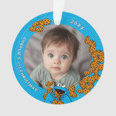 Cookie Monster Baby's 1st Christmas Photo Ornament オーナメント (正面)