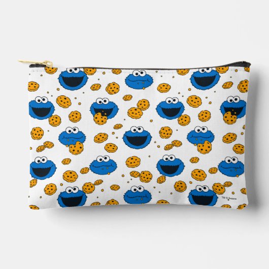 Cookie Monster | C is for Cookie パターン アクセサリーポーチ (正面)