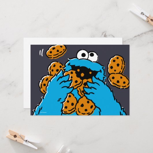 Cookie Monster Eating All the Cookies カード (正面/裏面インサイチュ)
