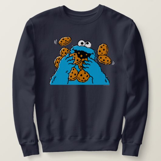 Cookie Monster Eating All the Cookies スウェットシャツ (デザイン正面)