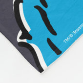 Cookie Monster Eating All the Cookies フリースブランケット (角)