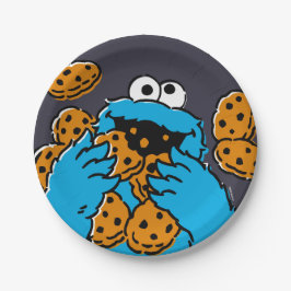 Cookie Monster Eating All the Cookies ペーパープレート