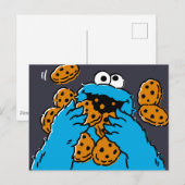 Cookie Monster Eating All the Cookies ポストカード (正面/裏面)