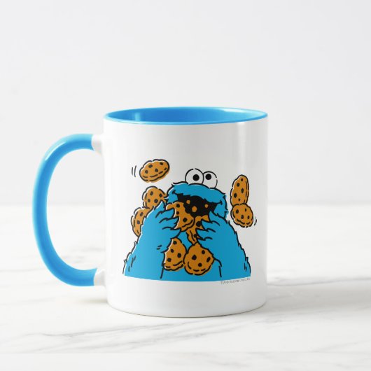 Cookie Monster Eating All the Cookies マグカップ (左)
