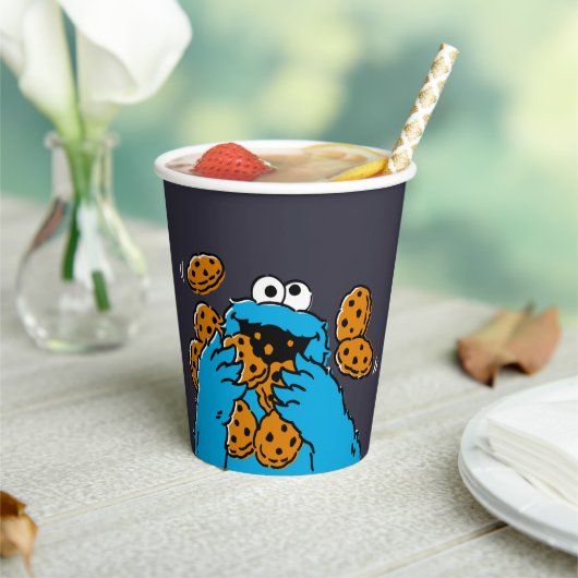 Cookie Monster Eating All the Cookies 紙コップ (インサイチュ)