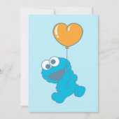 Cookie Monster Heart Balloon カード (正面)