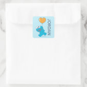 Cookie Monster Heart Balloon スクエアシール (バッグ)