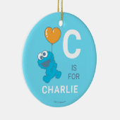 Cookie Monster Heart Balloon セラミックオーナメント (右)