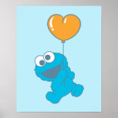 Cookie Monster Heart Balloon ポスター (正面)