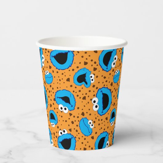 Cookie Monster on Cookie Pattern 紙コップ (裏面)