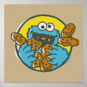 Cookie Monster Retro ポスター (正面)