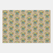 Cookie Monster Retro ラッピングペーパーシート (正面3)