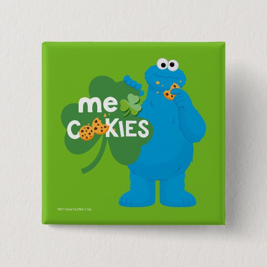 Cookie Monster | Shamrock Love 缶バッジ (正面)