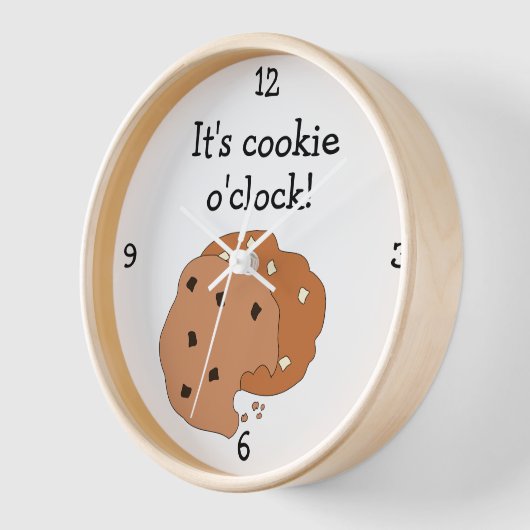 Cookie O'Clockおもしろいフードグラフィック 壁時計 (傾斜)