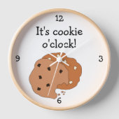 Cookie O'Clockおもしろいフードグラフィック 壁時計 (正面)