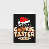 Cookie Taster Crew, Funny Christmas Baking Team  カード (正面)