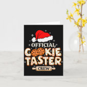 Cookie Taster Crew, Funny Christmas Baking Team  カード (黄色い花)