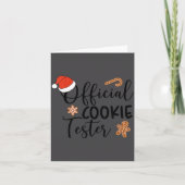 Cookie Tester &amp; Cookie Baker Funny Christmas C カード (正面)