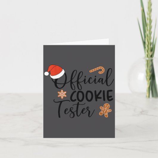 Cookie Tester &amp; Cookie Baker Funny Christmas C カード (正面)