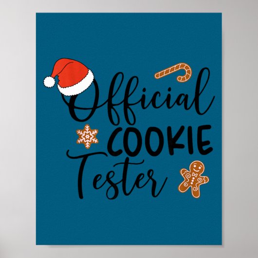Cookie Tester &amp; Cookie Baker Funny Christmas C ポスター (正面)