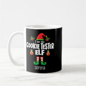 Cookie Tester Elf Family Matching Christmas Name コーヒーマグカップ (左)