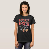 Cookie Tester Rerting Duty Funny Christmas Xmas Ki Tシャツ (正面フル)