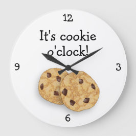 Cookie Time – 食おもしろいべ物の時計チップトリート ラージ壁時計