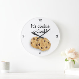 Cookie Time – 食おもしろいべ物の時計チップトリート ラージ壁時計