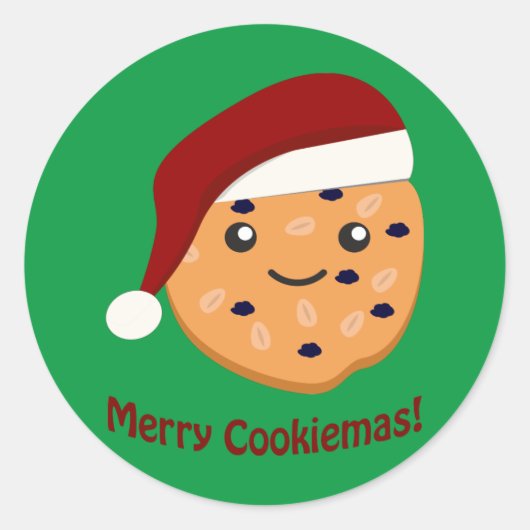 Cookiemasメリークリスマスクッキー ラウンドシール (正面)