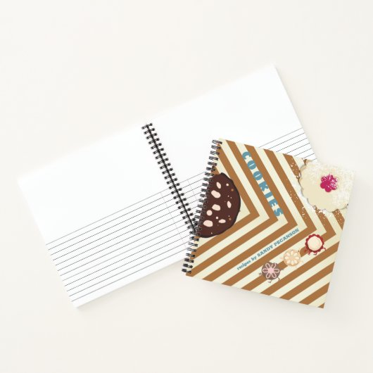 CookiesベーキングパーソナライズされたのCookbookレシピ ノートブック (内部)