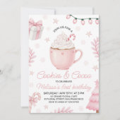 Cookies and Cocoa Birthday 招待状 (正面)