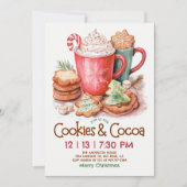 Cookies and Cocoa Christmas 招待状 (正面)