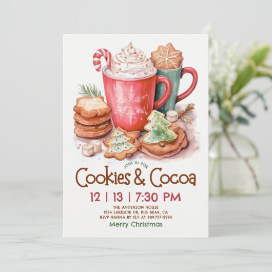 Cookies and Cocoa Christmas 招待状 (スタンド正面)