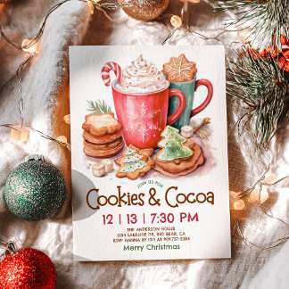 Cookies and Cocoa Christmas 招待状