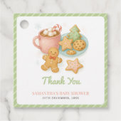 Cookies and Cocoa Winter Baby Shower  フェイバータグ (正面)