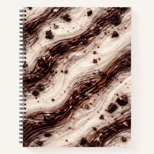 Cookies and Cream Milkshake Marble Texture Design ノートブック (正面)