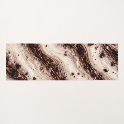 Cookies and Cream Milkshake Marble Texture Design ヨガマット (裏面(横))