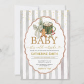 Cookies and Hot Cocoa Bow Baby Shower 招待状 (正面)