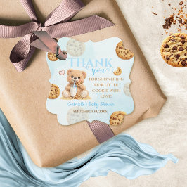 Cookies and Milk Baby Shower -  Teddy Baby Shower フェイバータグ